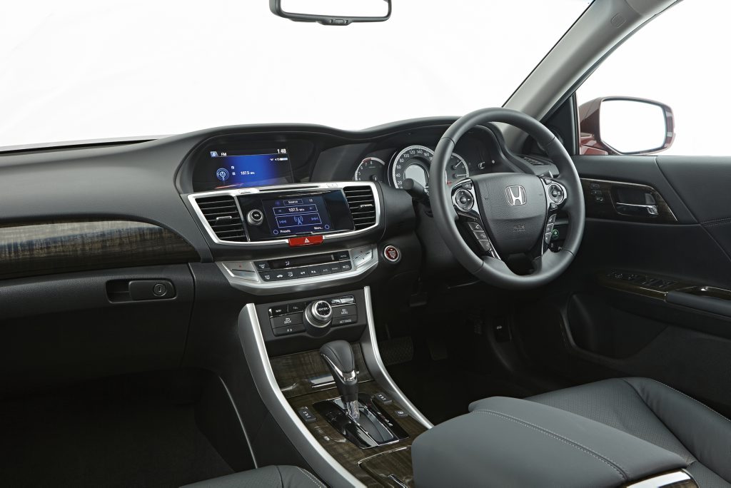 Inside the Honda Accord. Inside the Honda Accord.